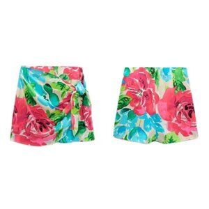ZARA FLORAL PRINT SKORT SS22 MULTICOLORED | 3735/247